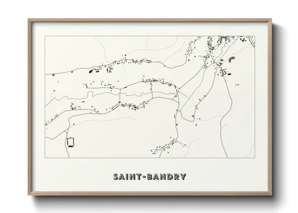 Une affiche de carte sur Saint-Bandry