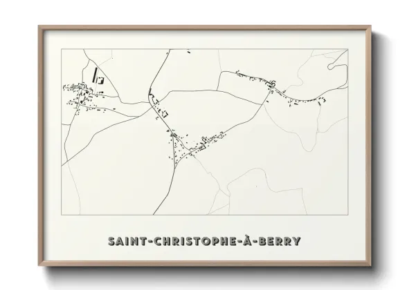 Une affiche de carte sur Saint-Christophe-à-Berry