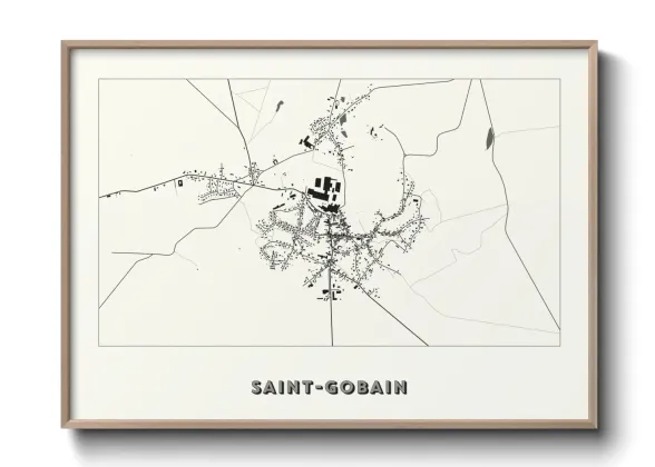 Une affiche de carte sur Saint-Gobain