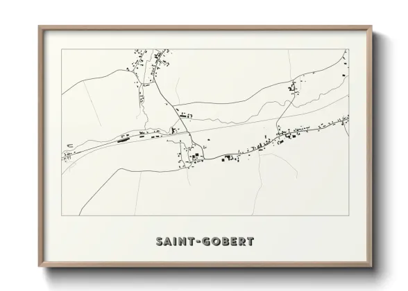 Une affiche de carte sur Saint-Gobert