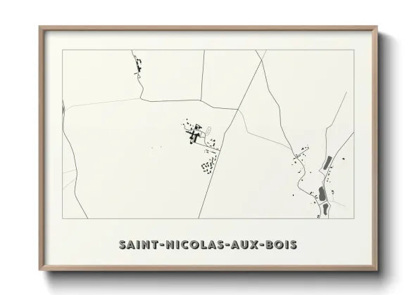 Une affiche de carte sur Saint-Nicolas-aux-Bois