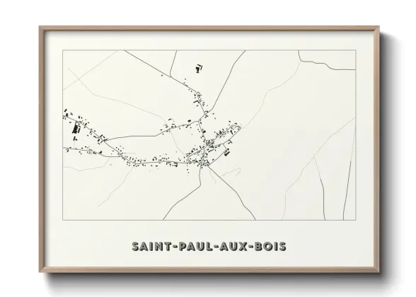 Une affiche de carte sur Saint-Paul-aux-Bois