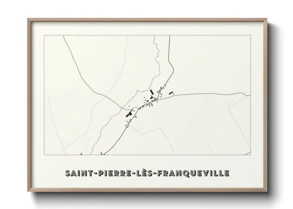 Une affiche de carte sur Saint-Pierre-lès-Franqueville