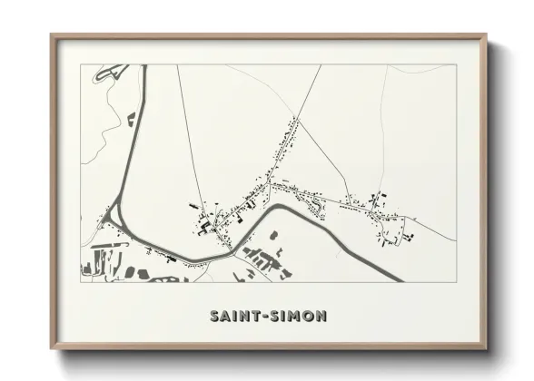 Une affiche de carte sur Saint-Simon