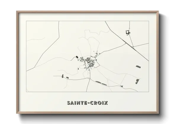 Une affiche de carte sur Sainte-Croix