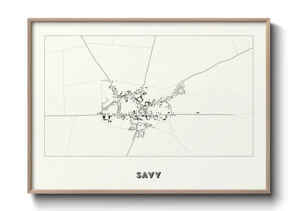 Une affiche de carte sur Savy