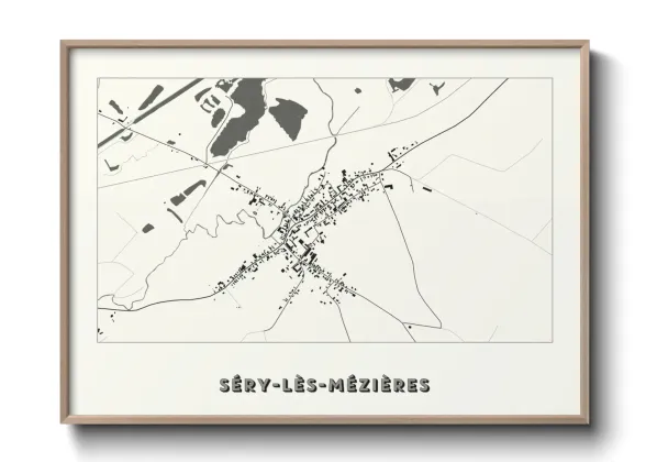 Une affiche de carte sur Séry-lès-Mézières