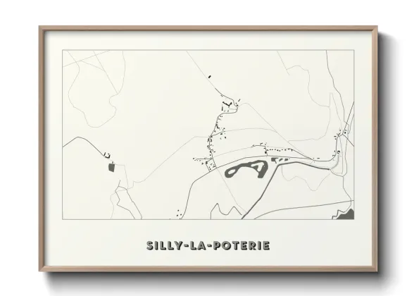 Une affiche de carte sur Silly-la-Poterie