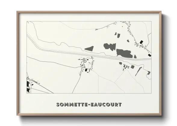 Une affiche de carte sur Sommette-Eaucourt