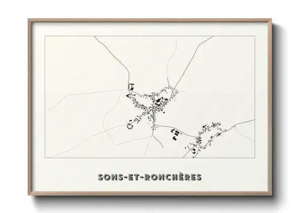 Une affiche de carte sur Sons-et-Ronchères