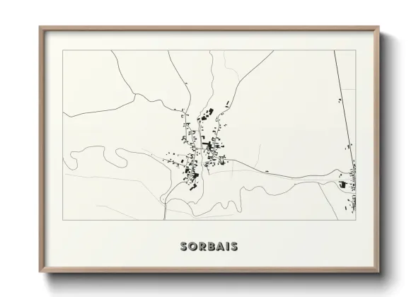Une affiche de carte sur Sorbais