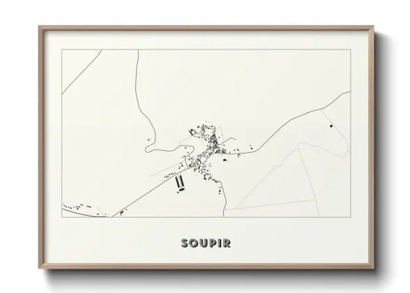 Une affiche de carte sur Soupir