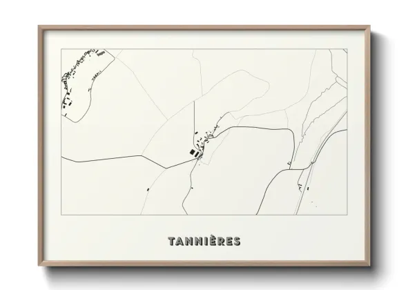 Une affiche de carte sur Tannières