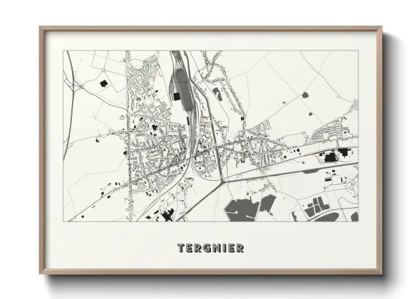 Une affiche de carte sur Tergnier