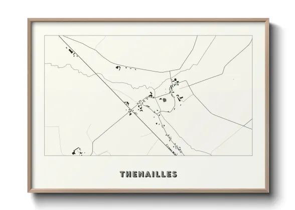 Une affiche de carte sur Thenailles