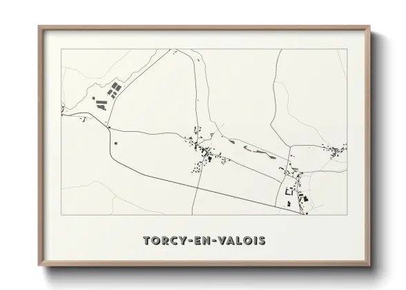 Une affiche de carte sur Torcy-en-Valois