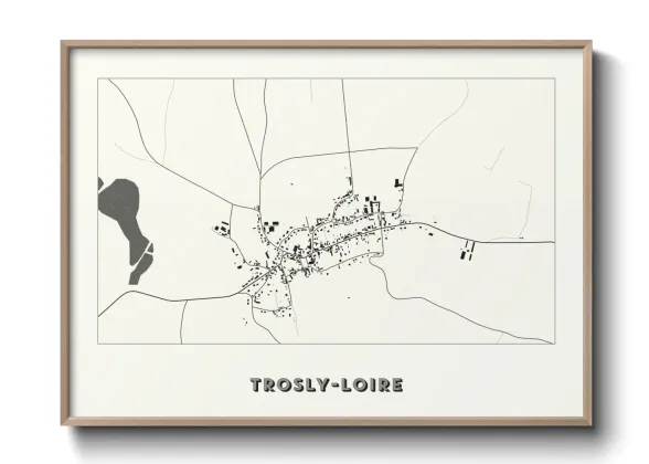 Une affiche de carte sur Trosly-Loire
