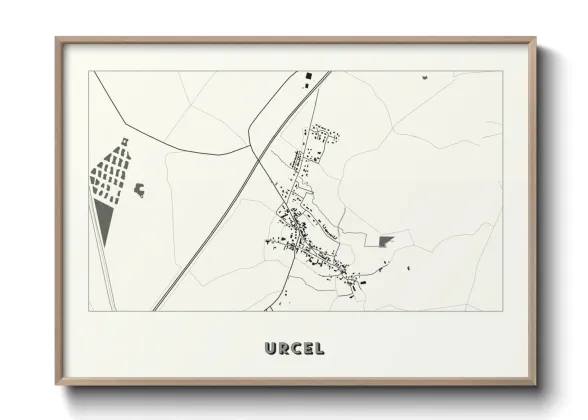 Une affiche de carte sur Urcel