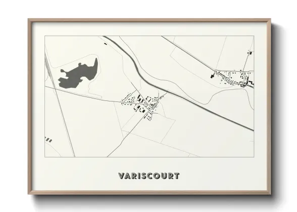 Une affiche de carte sur Variscourt