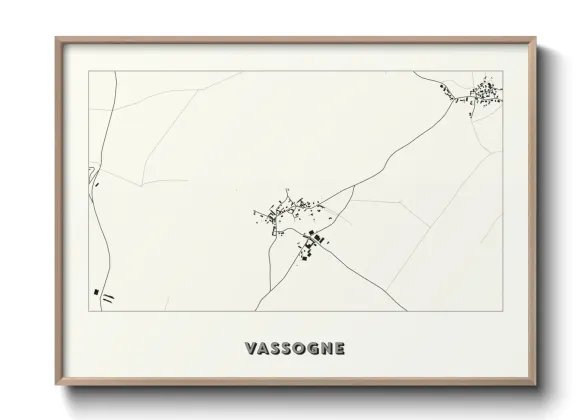 Une affiche de carte sur Vassogne
