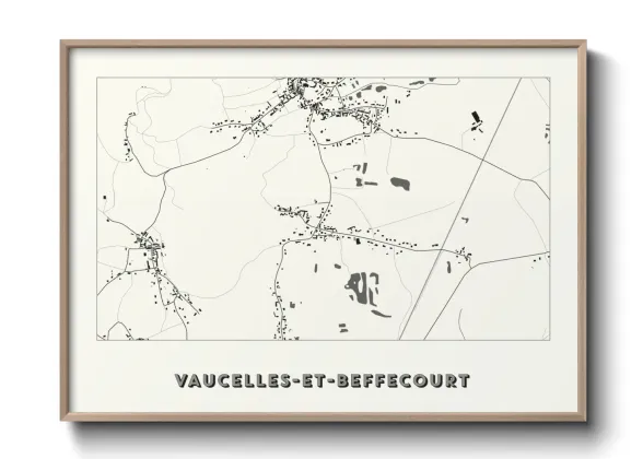 Une affiche de carte sur Vaucelles-et-Beffecourt