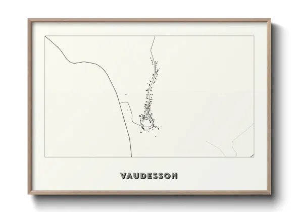 Une affiche de carte sur Vaudesson
