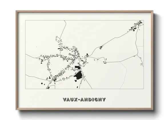 Une affiche de carte sur Vaux-Andigny