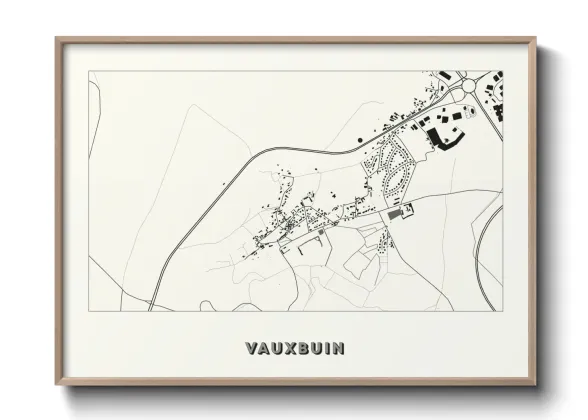 Une affiche de carte sur Vauxbuin