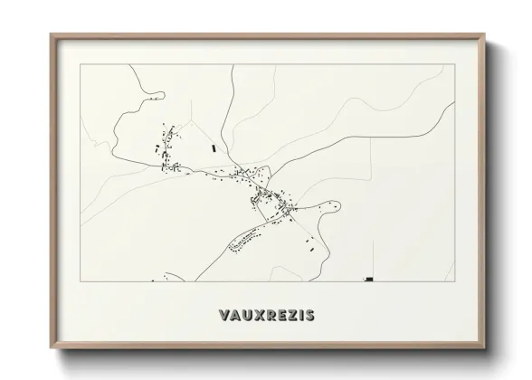 Une affiche de carte sur Vauxrezis