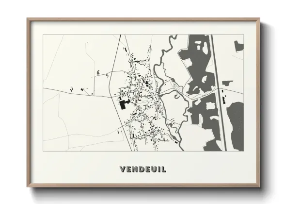 Une affiche de carte sur Vendeuil