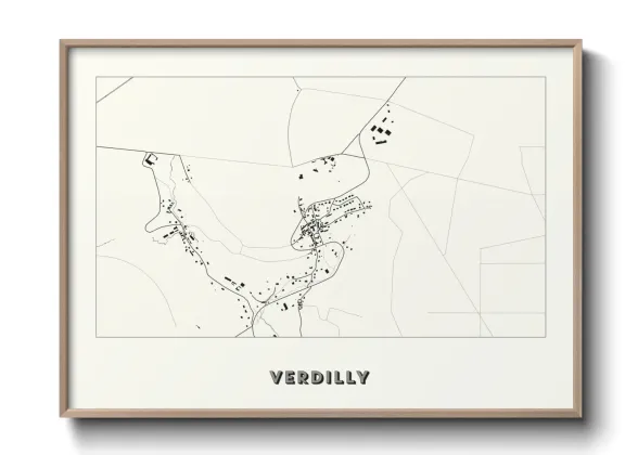 Une affiche de carte sur Verdilly