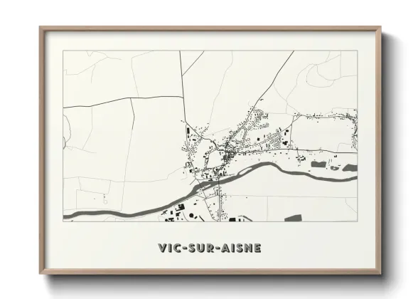 Une affiche de carte sur Vic-sur-Aisne