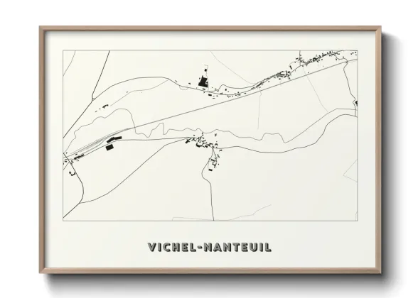 Une affiche de carte sur Vichel-Nanteuil