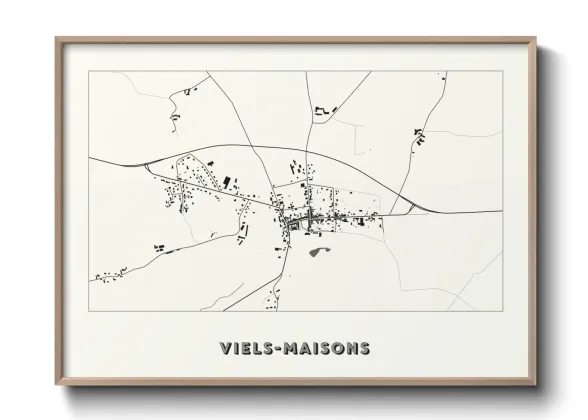 Une affiche de carte sur Viels-Maisons
