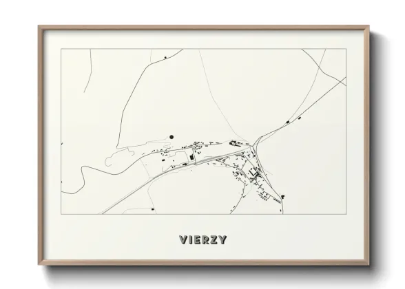 Une affiche de carte sur Vierzy