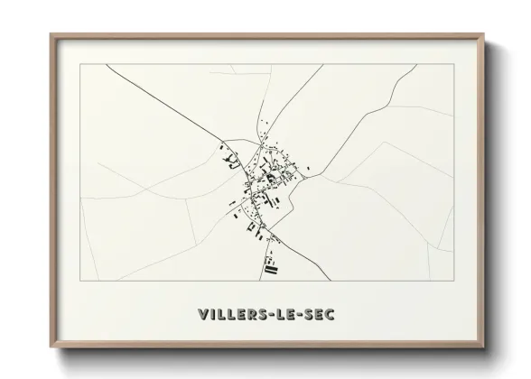 Une affiche de carte sur Villers-le-Sec