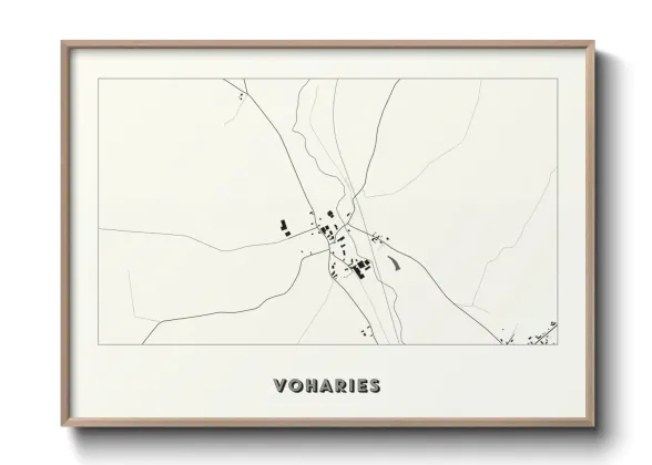 Une affiche de carte sur Voharies
