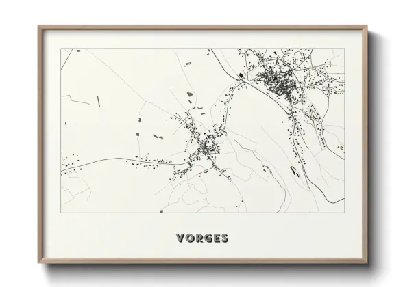 Une affiche de carte sur Vorges
