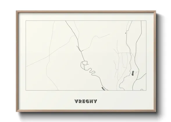 Une affiche de carte sur Vregny