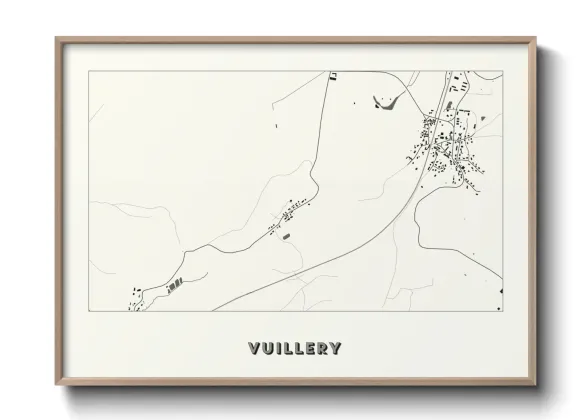 Une affiche de carte sur Vuillery