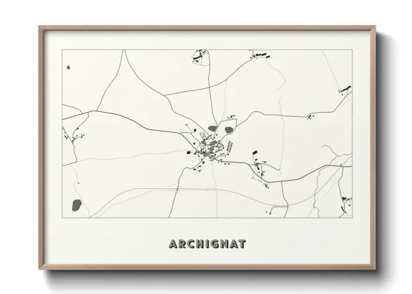 Une affiche de carte sur Archignat