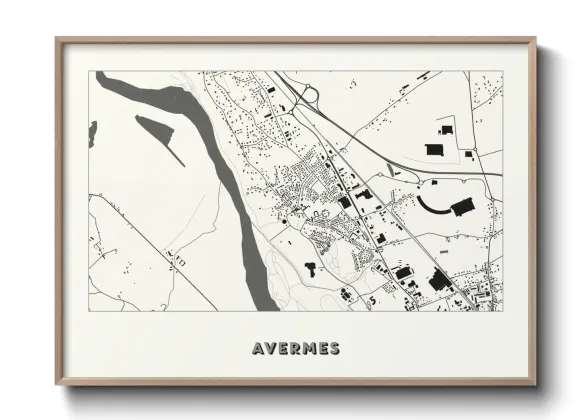 Une affiche de carte sur Avermes