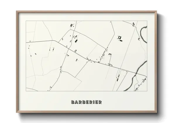 Une affiche de carte sur Barberier