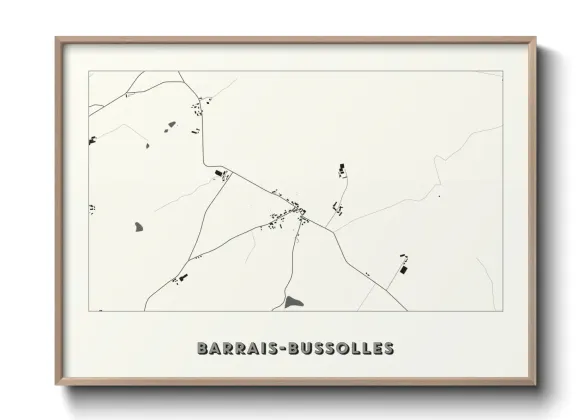 Une affiche de carte sur Barrais-Bussolles