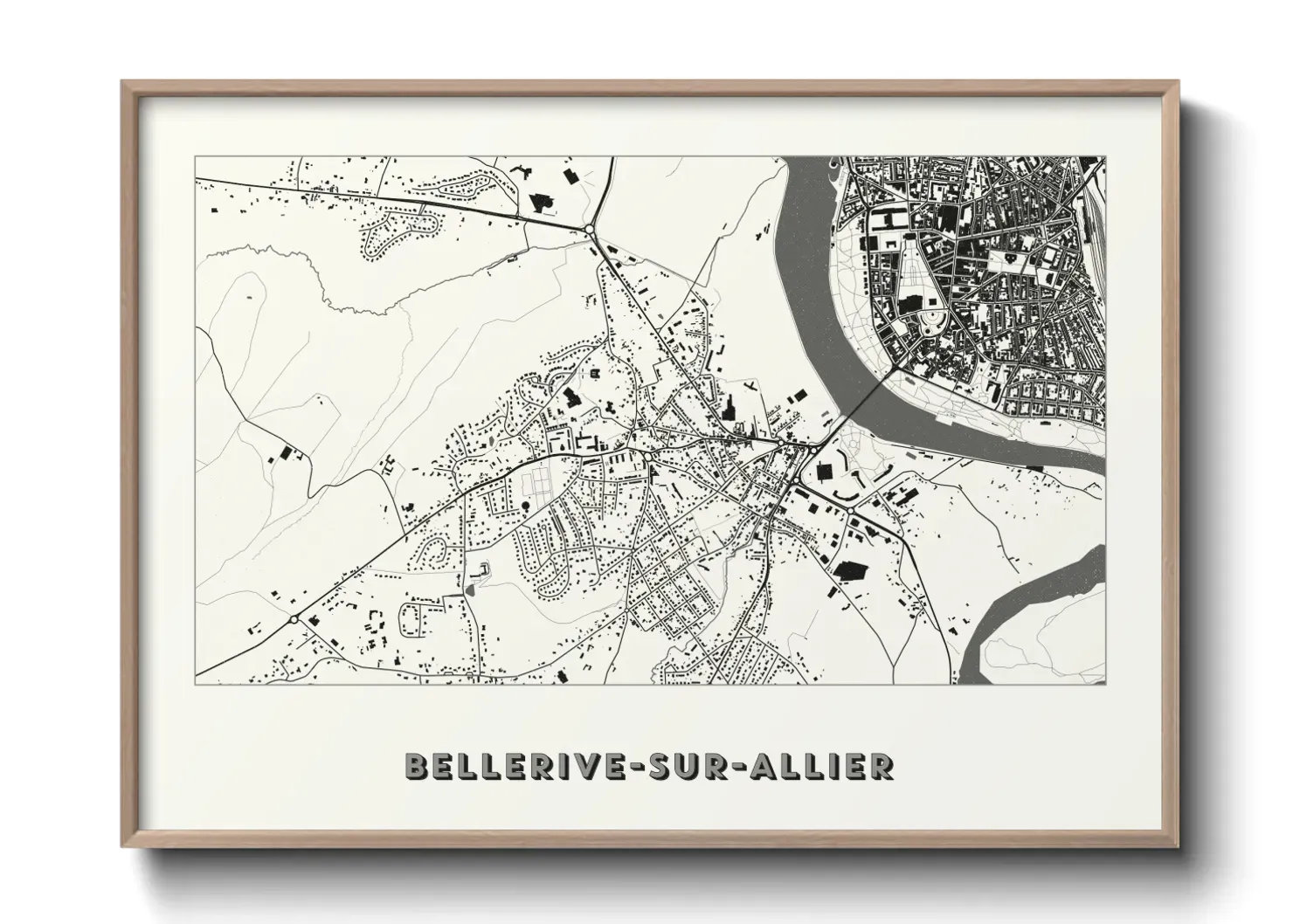 Un poster carteBellerive-sur-Allier