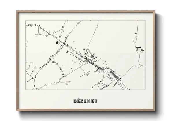 Une affiche de carte sur Bézenet