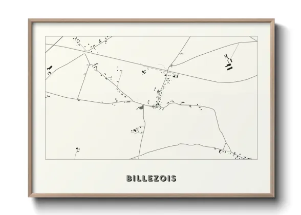 Une affiche de carte sur Billezois