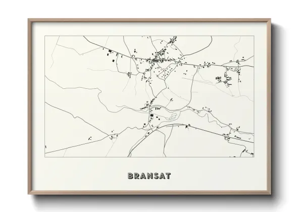 Une affiche de carte sur Bransat