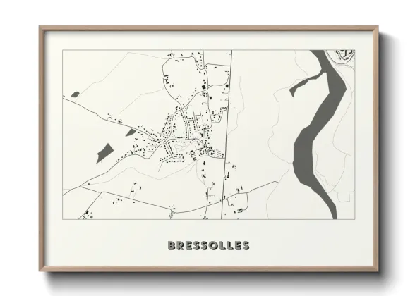 Une affiche de carte sur Bressolles