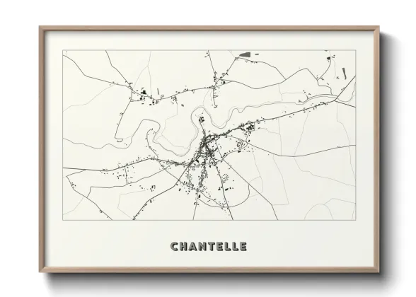 Une affiche de carte sur Chantelle